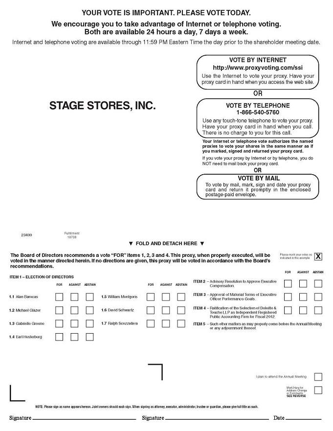 Stage Stores, Inc., DEF 14A, GRAPHIC